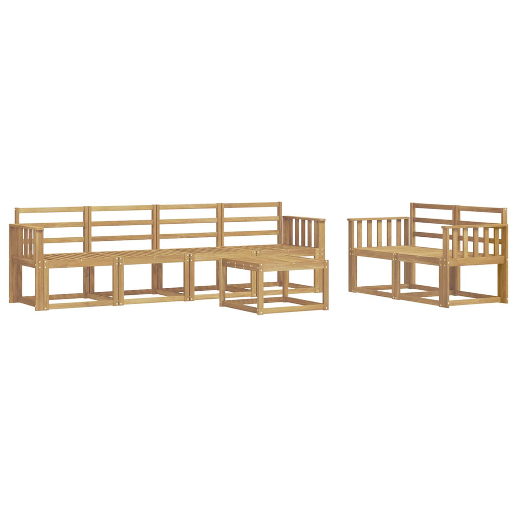 Outdoor-Sofagarnitur 7 pcs Weiß 59 x 59 x 37 cm
