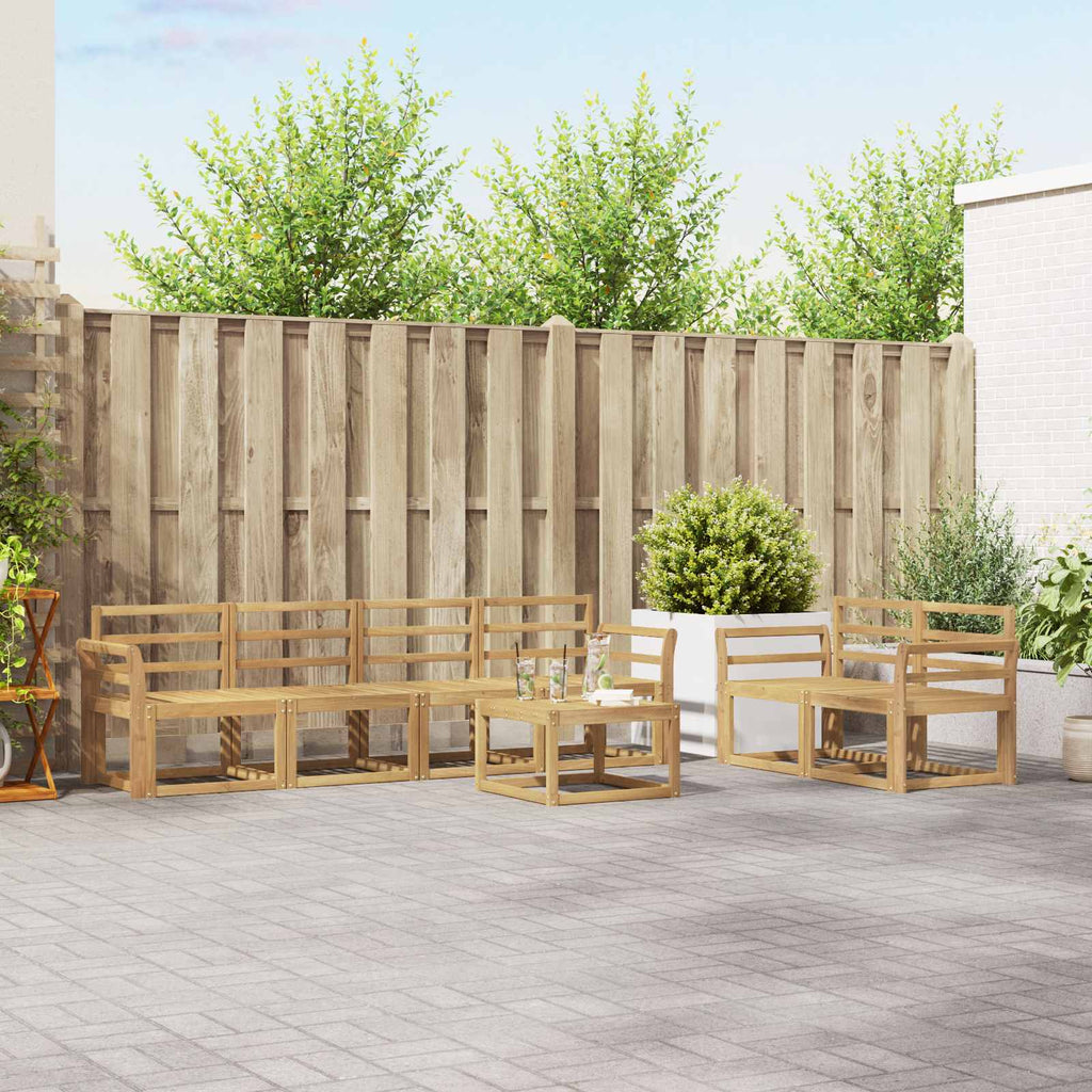 Outdoor-Sofagarnitur 7 pcs Weiß 59 x 59 x 37 cm