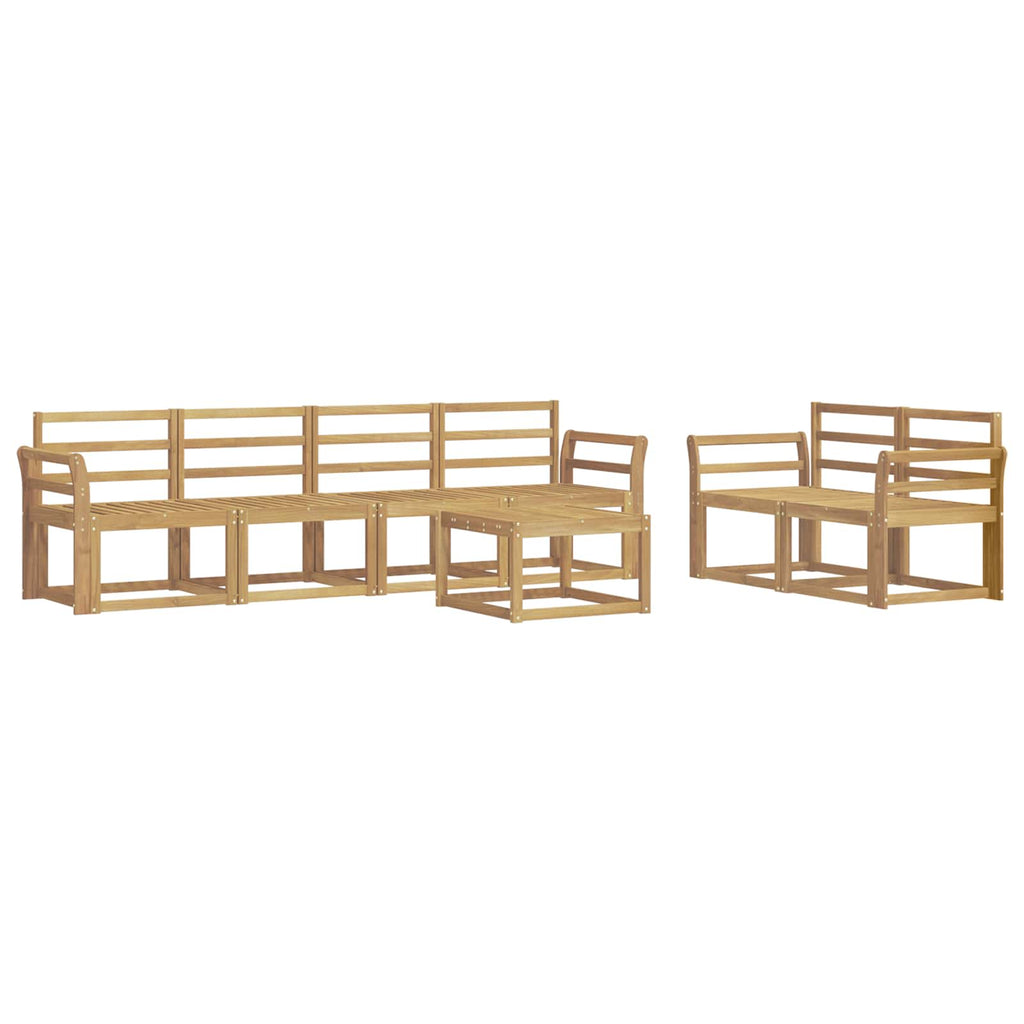 Outdoor-Sofagarnitur 7 pcs Weiß 59 x 59 x 37 cm