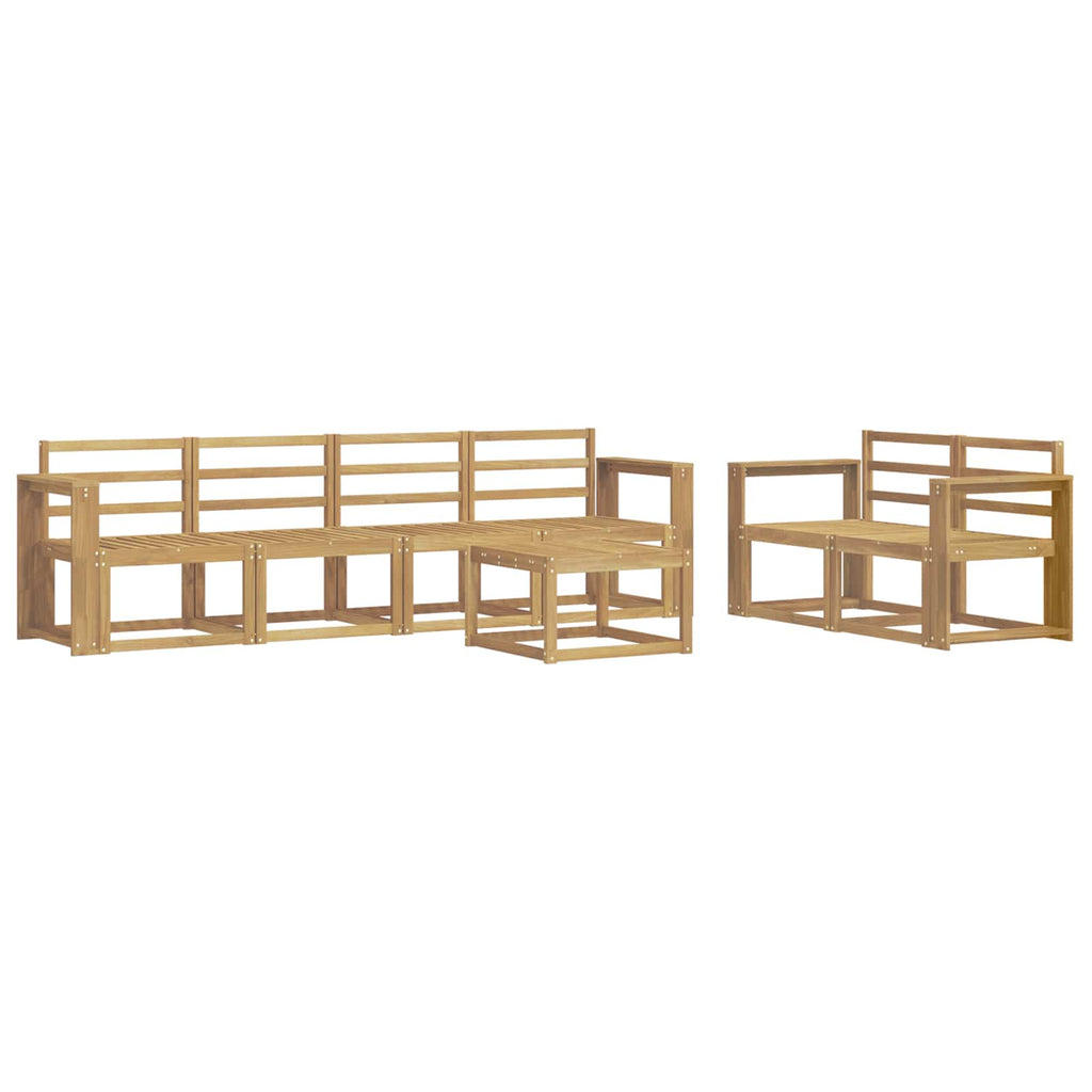 Outdoor-Sofagarnitur 7 pcs Weiß 59 x 59 x 37 cm