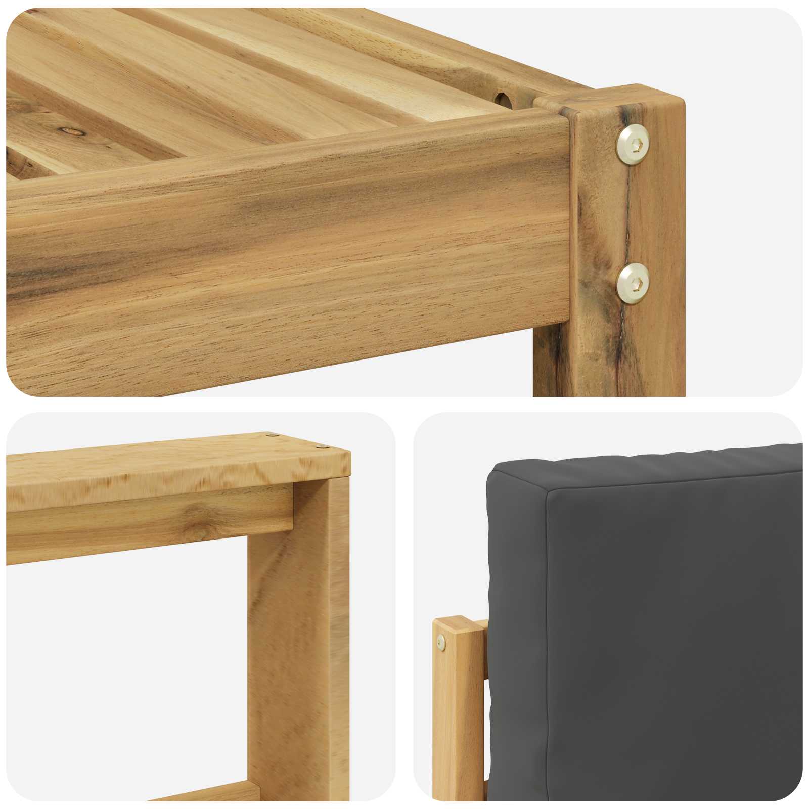 Outdoor-Sofagarnitur mit Kissen 7 pcs Weiß und Anthrazit