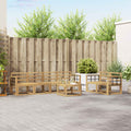 Outdoor-Sofagarnitur 7 pcs Weiß 59 x 59 x 37 cm