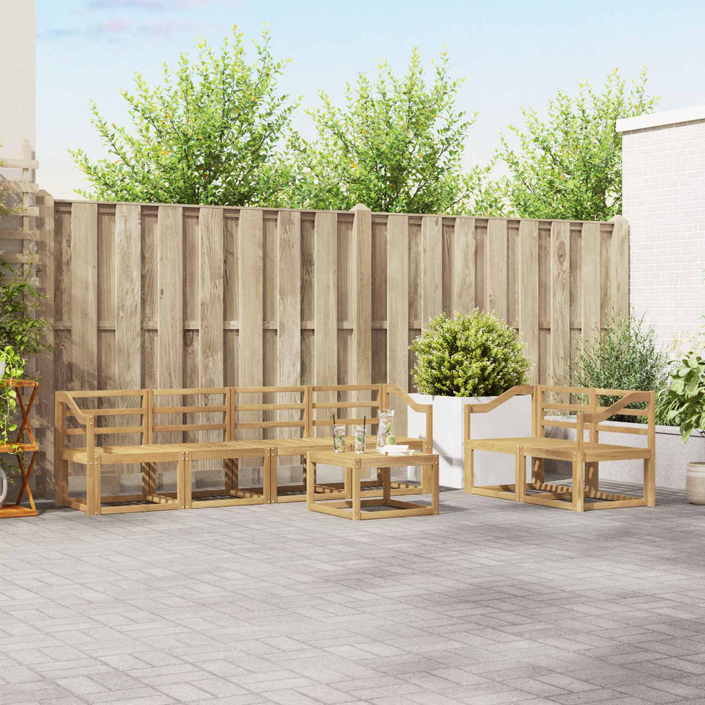 Outdoor-Sofagarnitur 7 pcs Weiß 59 x 59 x 37 cm