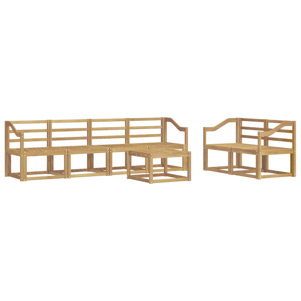 Outdoor-Sofagarnitur 7 pcs Weiß 59 x 59 x 37 cm
