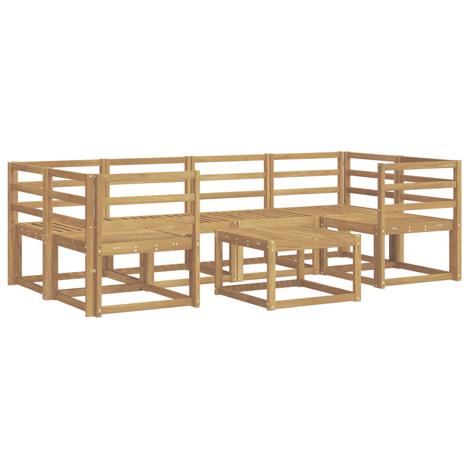 Outdoor-Sofagarnitur 7 pcs Weiß 59 x 59 x 37 cm