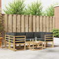 Outdoor-Sofagarnitur mit Kissen 7 pcs Weiß und Anthrazit