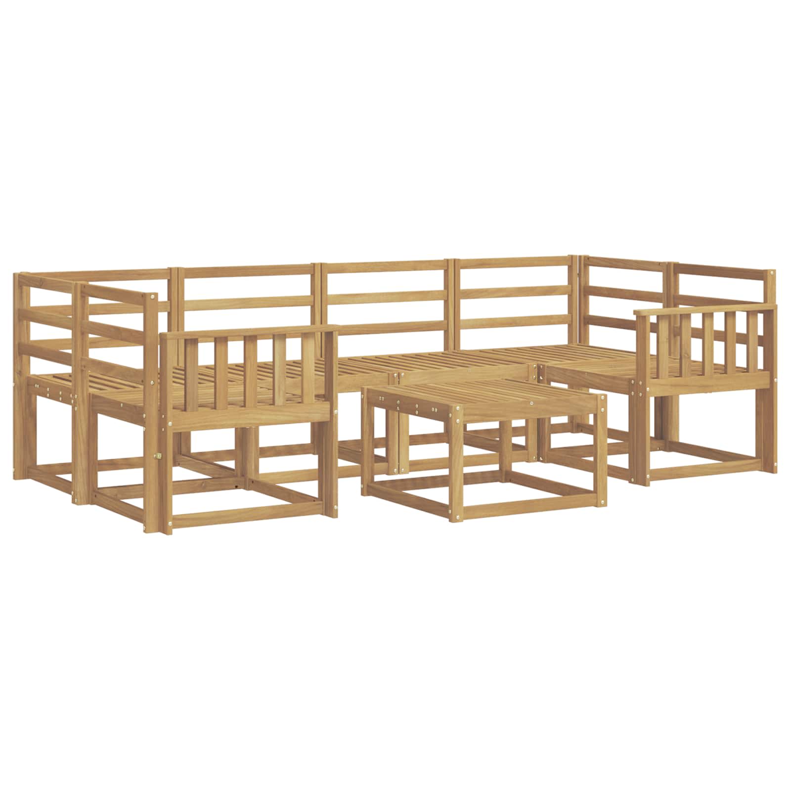 Outdoor-Sofagarnitur 7 pcs Weiß 59 x 59 x 37 cm
