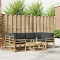 Outdoor-Sofagarnitur mit Kissen 7 pcs Weiß und Anthrazit
