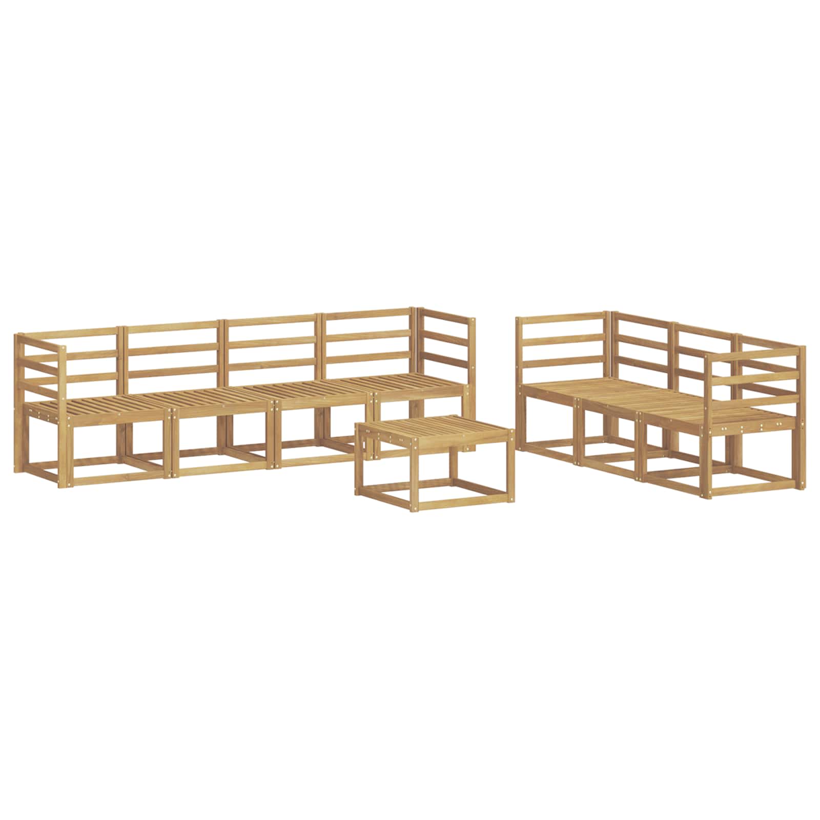 Outdoor-Sofagarnitur 8 pcs Weiß 59 x 59 x 37 cm