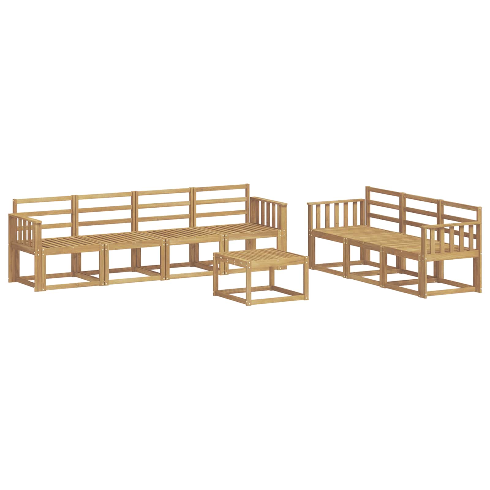 Outdoor-Sofagarnitur 8 pcs Weiß 59 x 59 x 37 cm