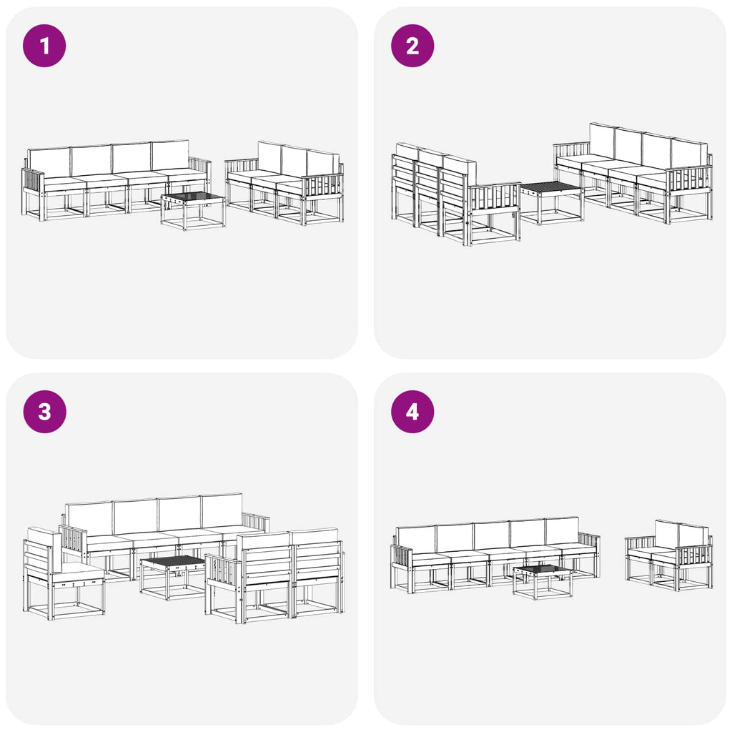 Outdoor-Sofagarnitur 7 pcs