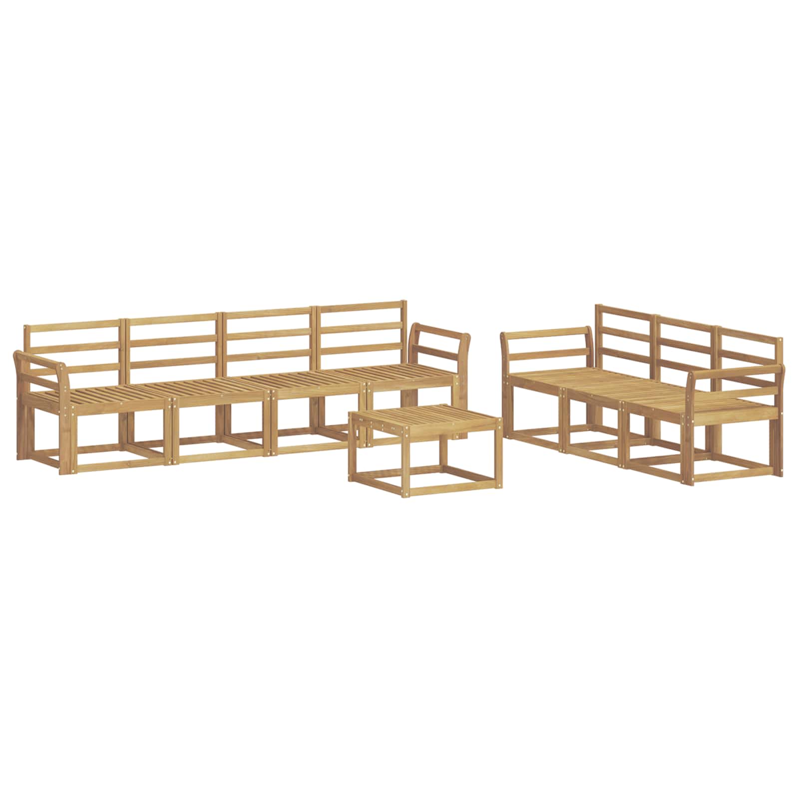 Outdoor-Sofagarnitur 8 pcs Weiß 59 x 59 x 37 cm