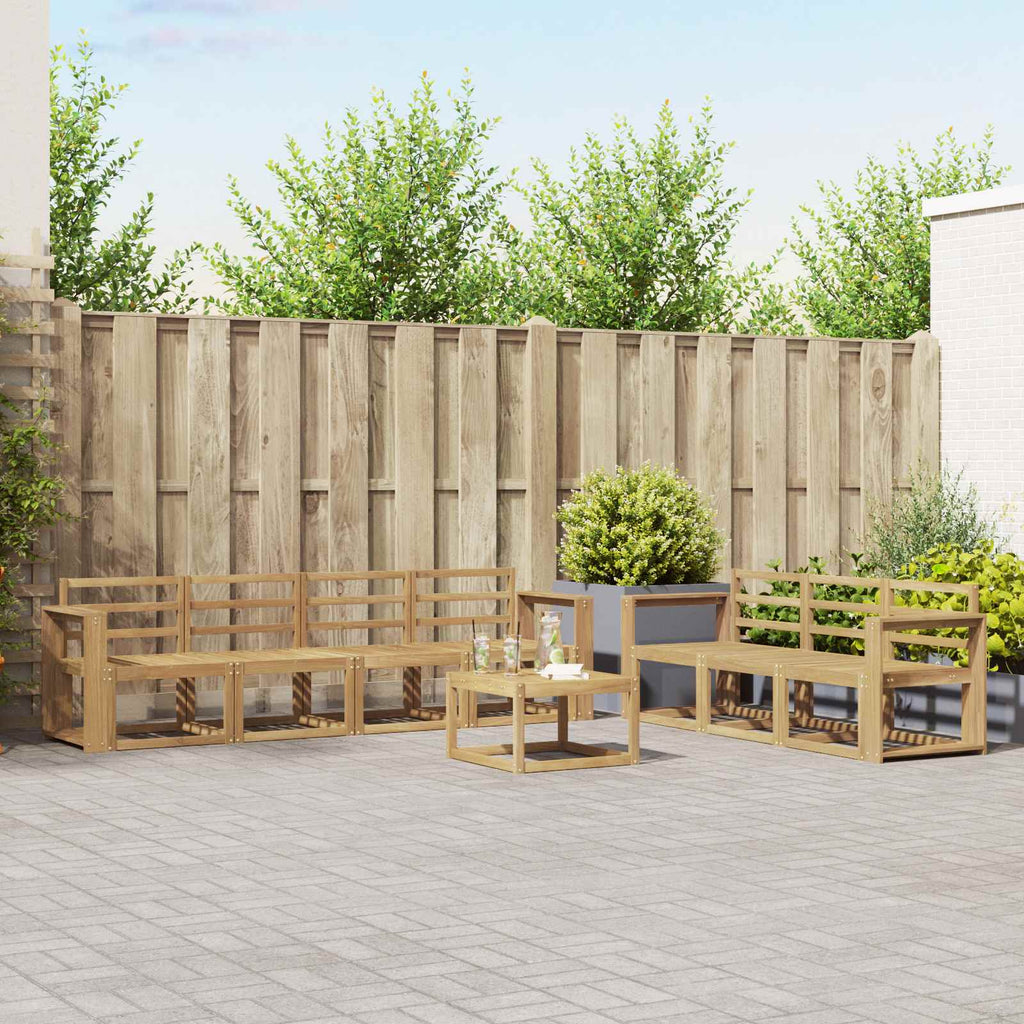 Outdoor-Sofagarnitur 8 pcs Weiß 59 x 59 x 37 cm