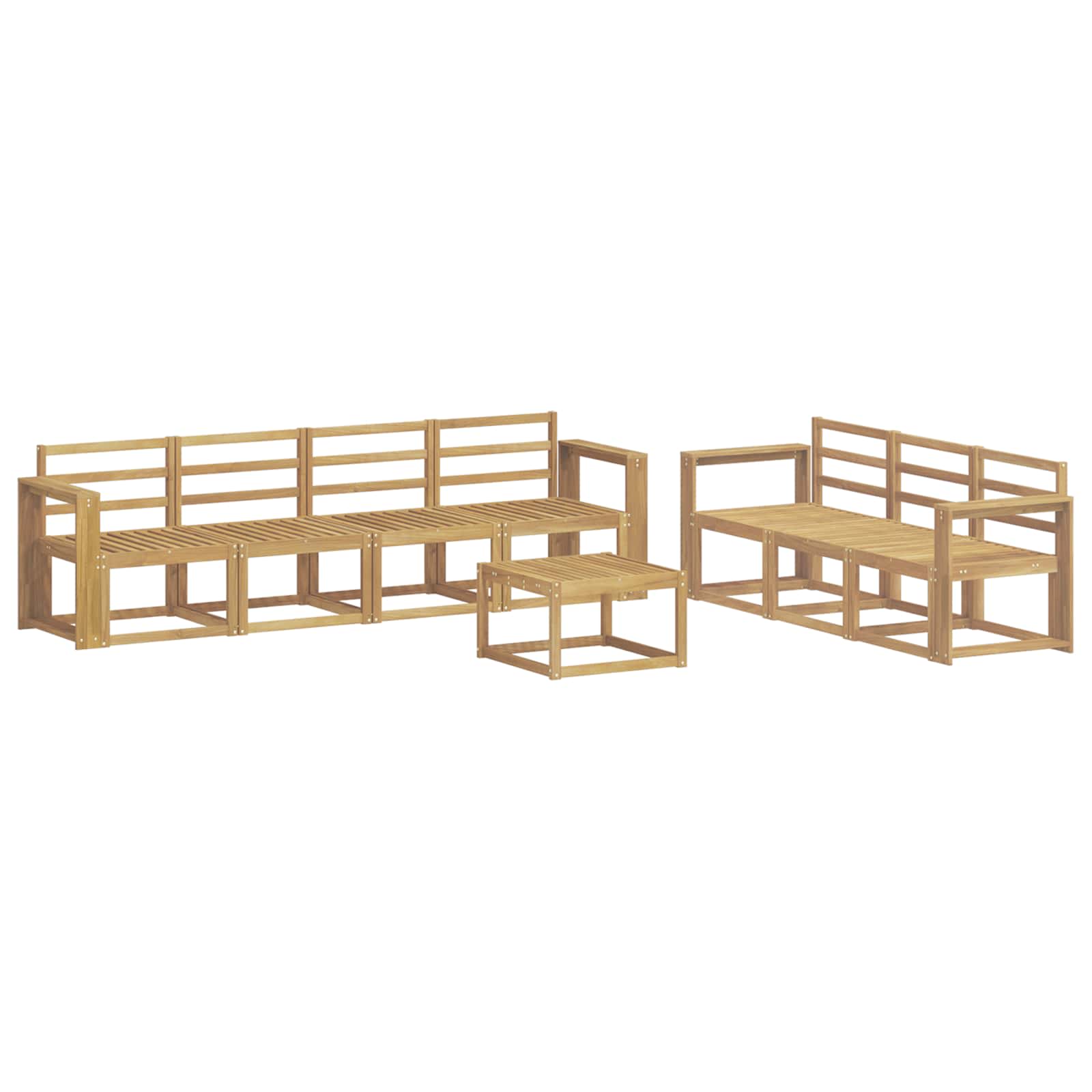 Outdoor-Sofagarnitur 8 pcs Weiß 59 x 59 x 37 cm