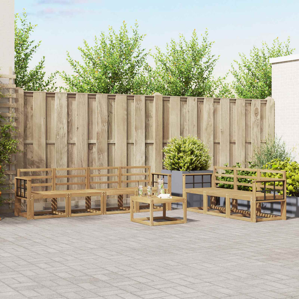 Outdoor-Sofagarnitur 8 pcs Weiß 59 x 59 x 37 cm