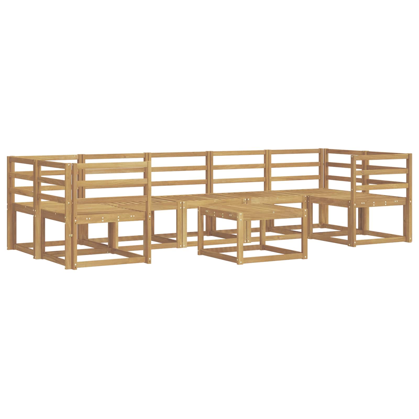 Outdoor-Sofagarnitur 8 pcs Weiß 59 x 59 x 37 cm
