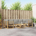 Outdoor-Sofagarnitur 8 pcs Weiß und Hellgrau 59 x 59 x 37 cm