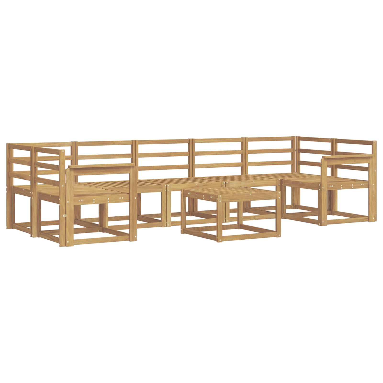 Outdoor-Sofagarnitur 8 pcs Weiß 59 x 59 x 37 cm