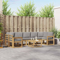 Outdoor-Sofagarnitur 8 pcs Weiß und Hellgrau 59 x 59 x 37 cm