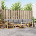 Outdoor-Sofagarnitur 8 pcs Weiß und Hellgrau 59 x 59 x 37 cm