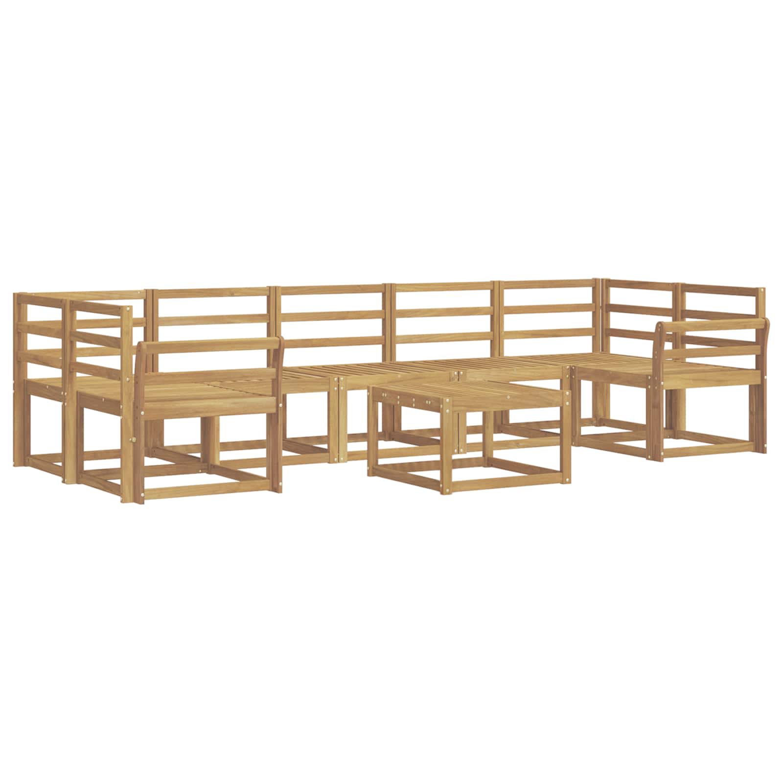 Outdoor-Sofagarnitur 8 pcs Weiß 59 x 59 x 37 cm