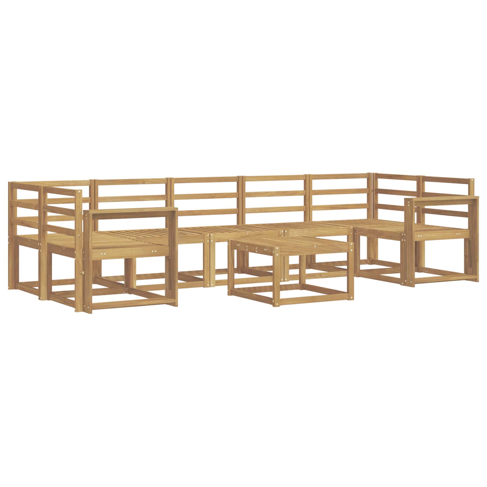 Outdoor-Sofagarnitur 8 pcs Weiß 59 x 59 x 37 cm