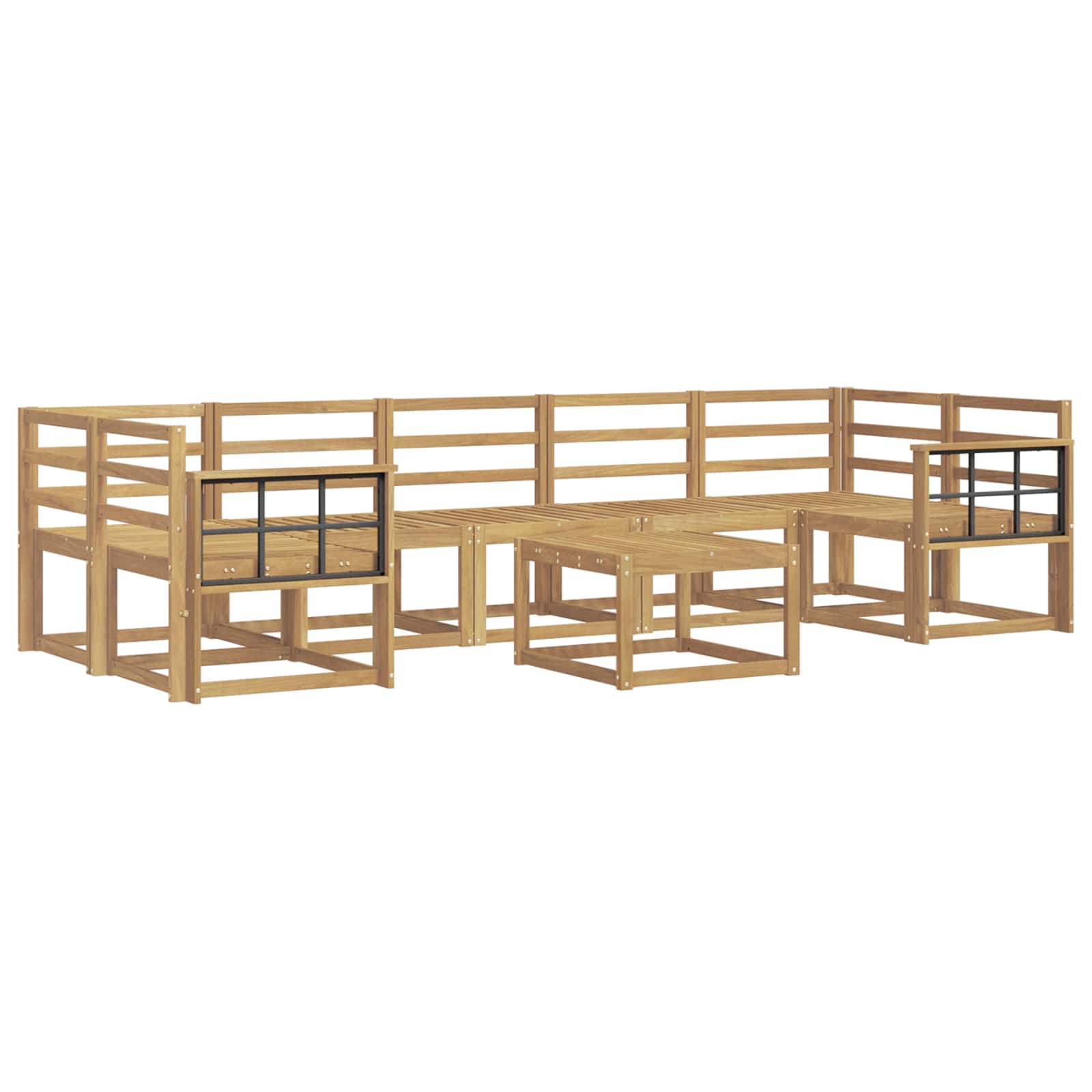 Outdoor-Sofagarnitur 8 pcs Weiß 59 x 59 x 37 cm