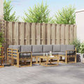 Outdoor-Sofagarnitur 8 pcs Weiß und Hellgrau 59 x 59 x 37 cm