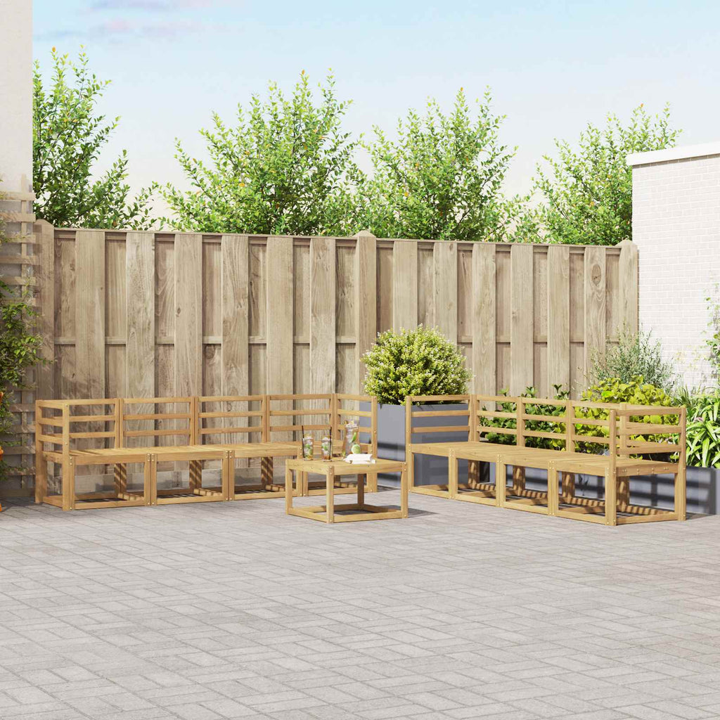 Outdoor-Sofagarnitur 9 pcs Weiß 59 x 59 x 37 cm