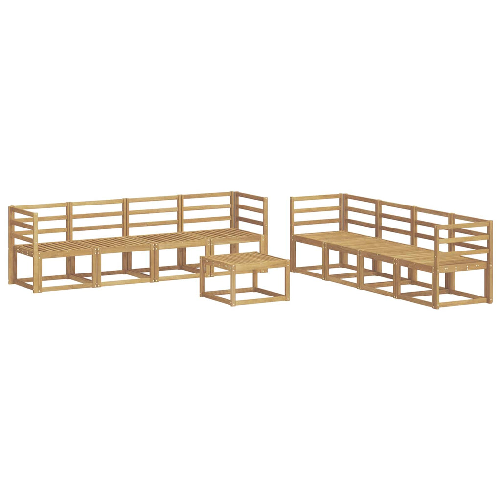 Outdoor-Sofagarnitur 9 pcs Weiß 59 x 59 x 37 cm