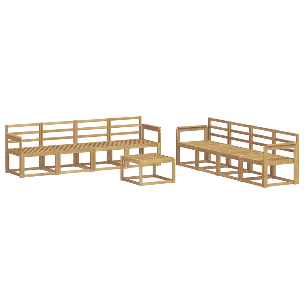 Outdoor-Sofagarnitur 9 pcs Weiß 59 x 59 x 37 cm