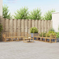 Outdoor-Sofagarnitur 9 pcs Weiß 59 x 59 x 37 cm