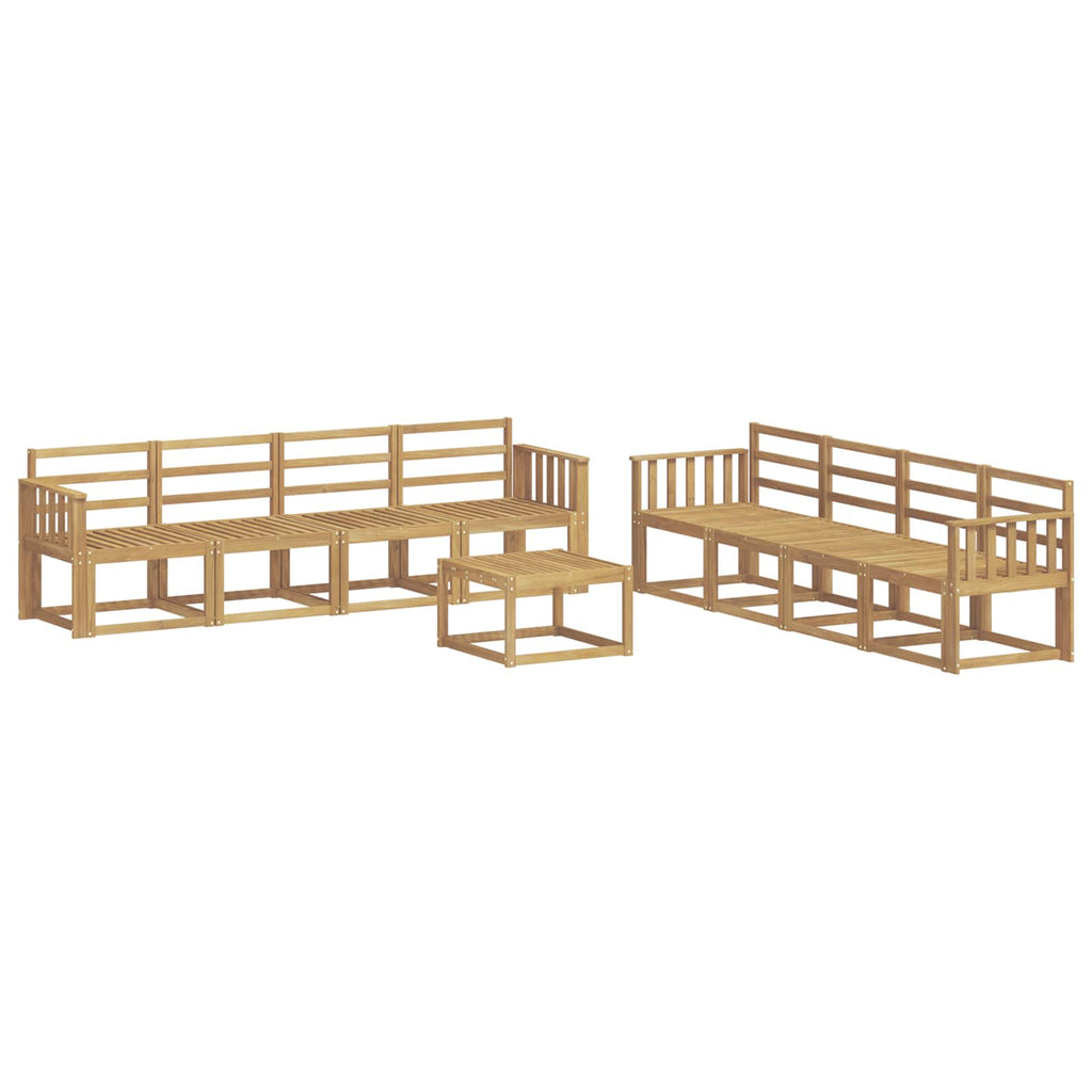 Outdoor-Sofagarnitur 9 pcs Weiß 59 x 59 x 37 cm