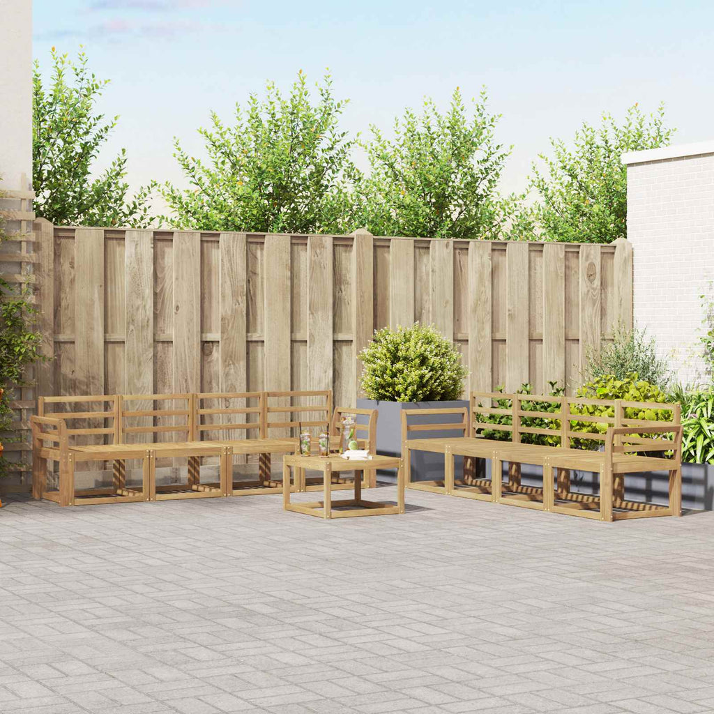 Outdoor-Sofagarnitur 9 pcs Weiß 59 x 59 x 37 cm