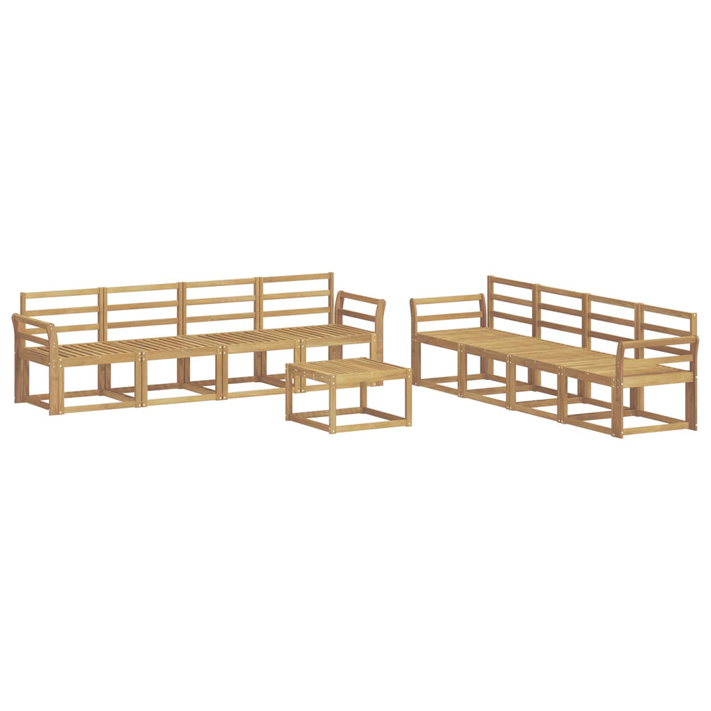 Outdoor-Sofagarnitur 9 pcs Weiß 59 x 59 x 37 cm