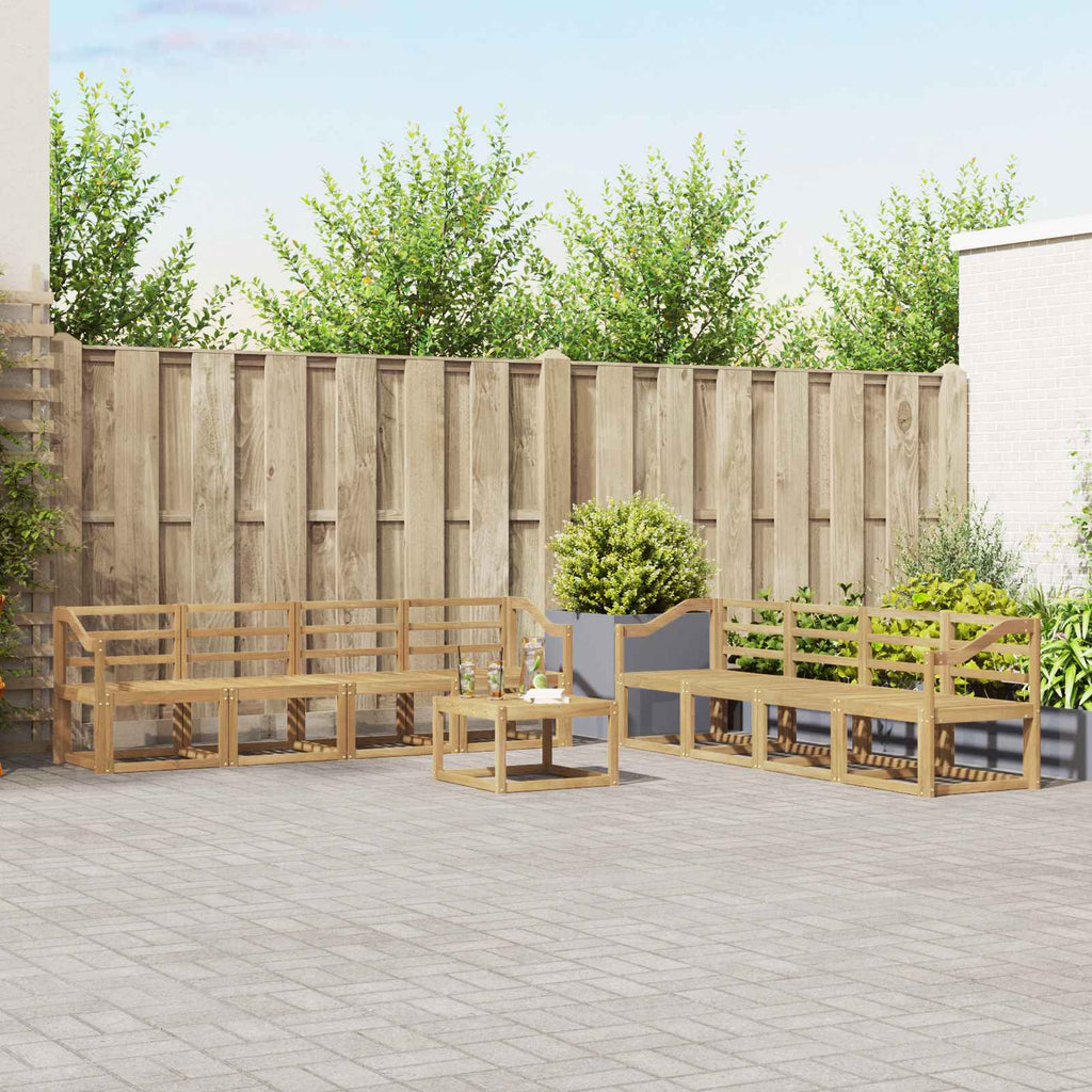 Outdoor-Sofagarnitur 9 pcs Weiß 59 x 59 x 37 cm