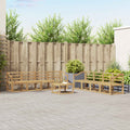 Outdoor-Sofagarnitur 9 pcs Weiß 59 x 59 x 37 cm