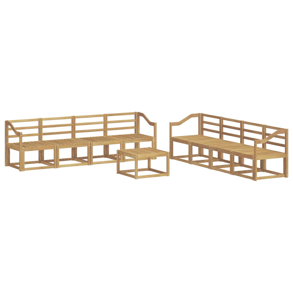 Outdoor-Sofagarnitur 9 pcs Weiß 59 x 59 x 37 cm