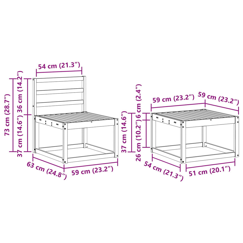 Outdoor-Sofagarnitur 4 pcs Weiß 185,5 x 122,5 x 73 cm
