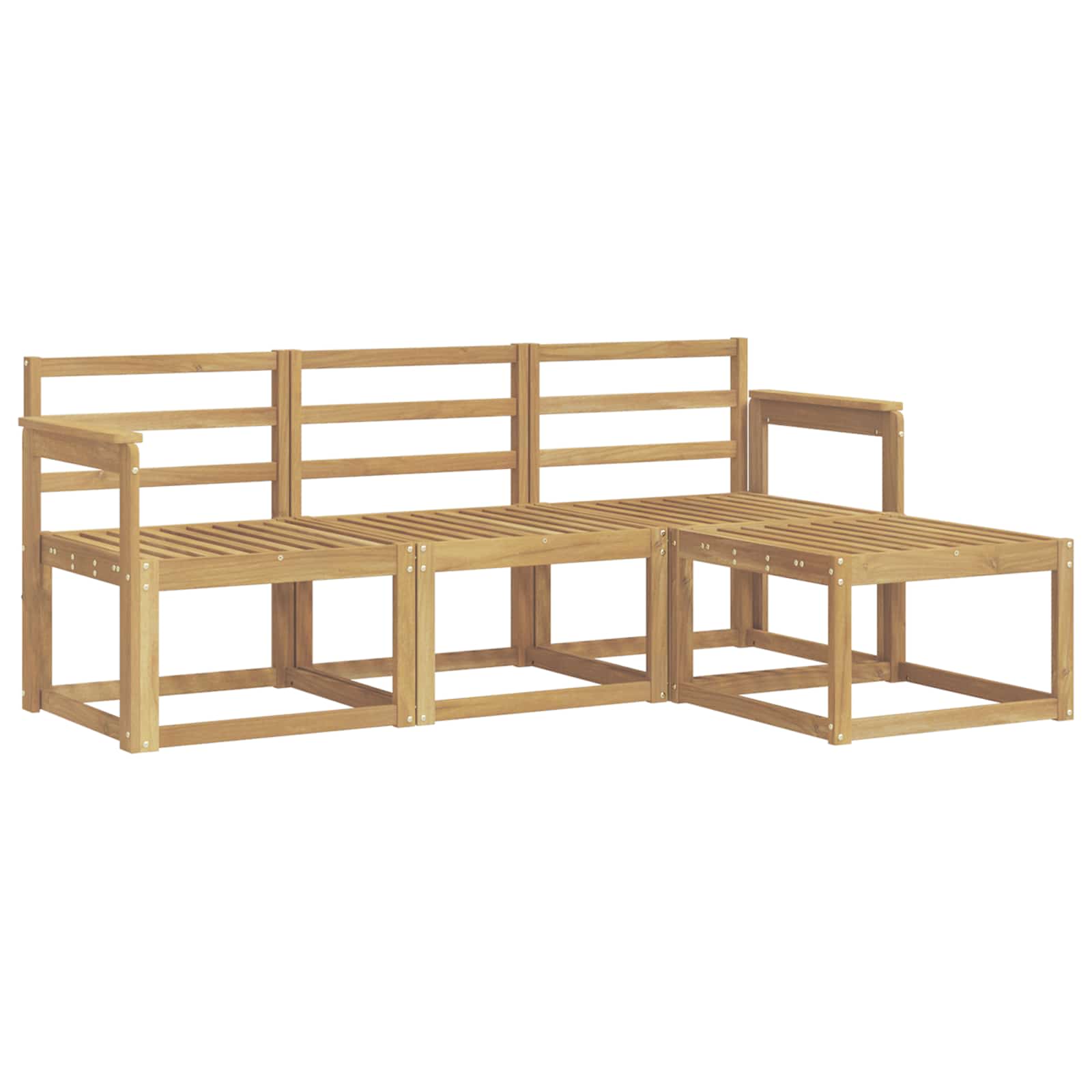 Outdoor-Sofagarnitur 4 pcs Weiß 189,5 x 122,5 x 73 cm