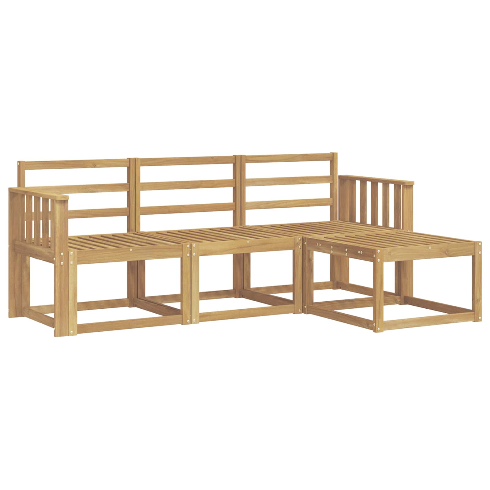 Outdoor-Sofagarnitur 4 pcs Weiß 189,5 x 122,5 x 73 cm