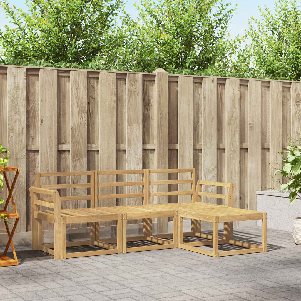 Outdoor-Sofagarnitur 4 pcs Weiß 194 x 122,5 x 73 cm