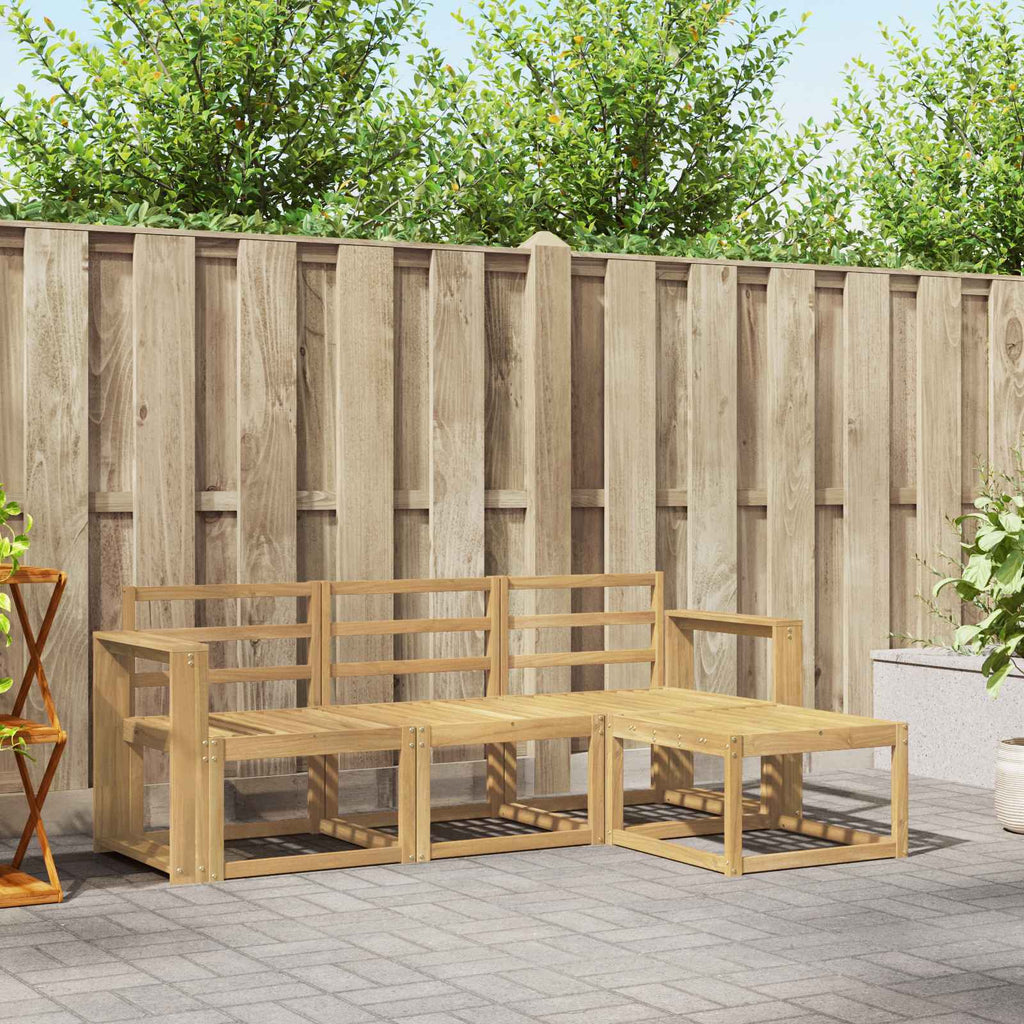 Outdoor-Sofagarnitur 4 pcs Weiß 193,5 x 122,5 x 73 cm