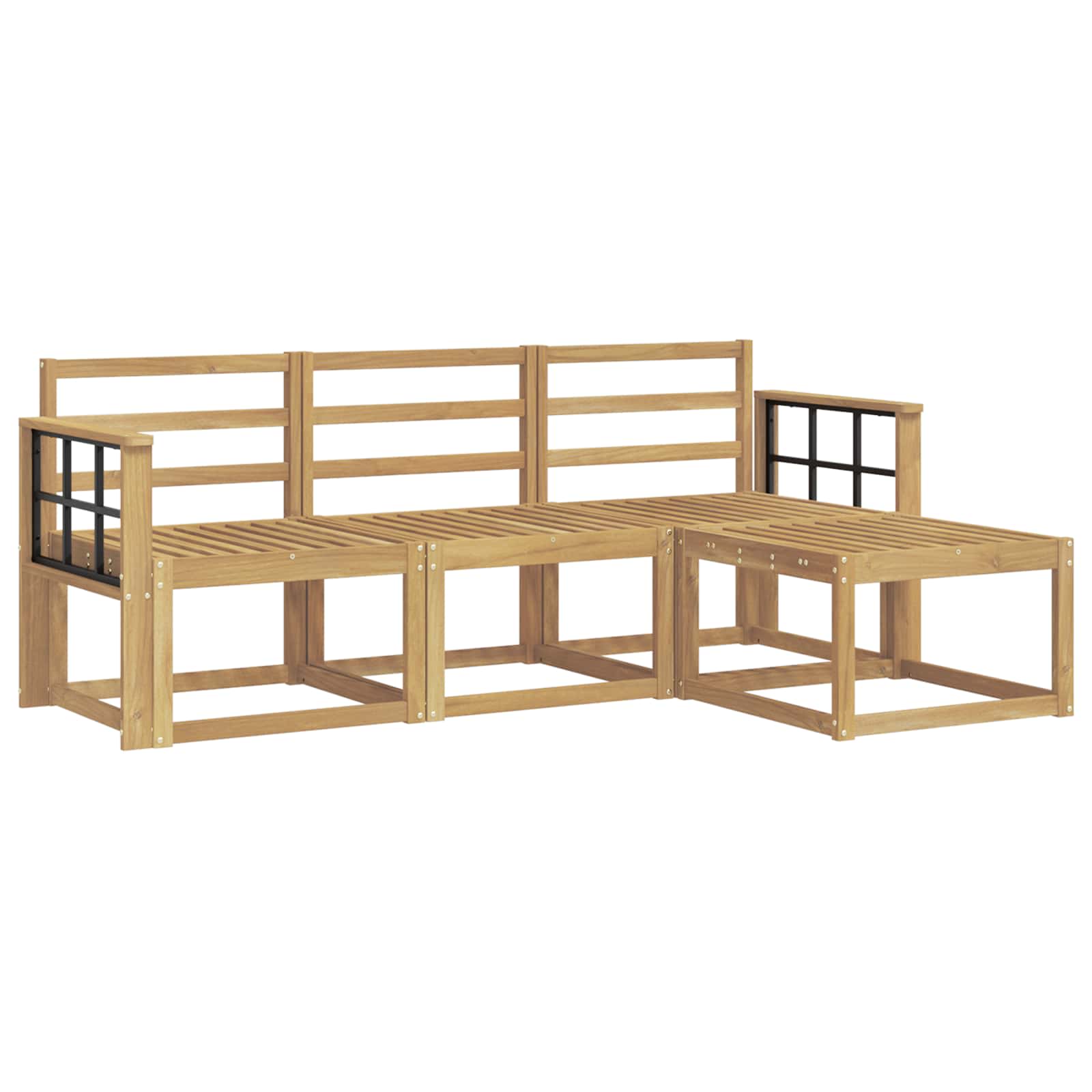 Outdoor-Sofagarnitur 4 pcs Weiß 189,5 x 122,5 x 73 cm