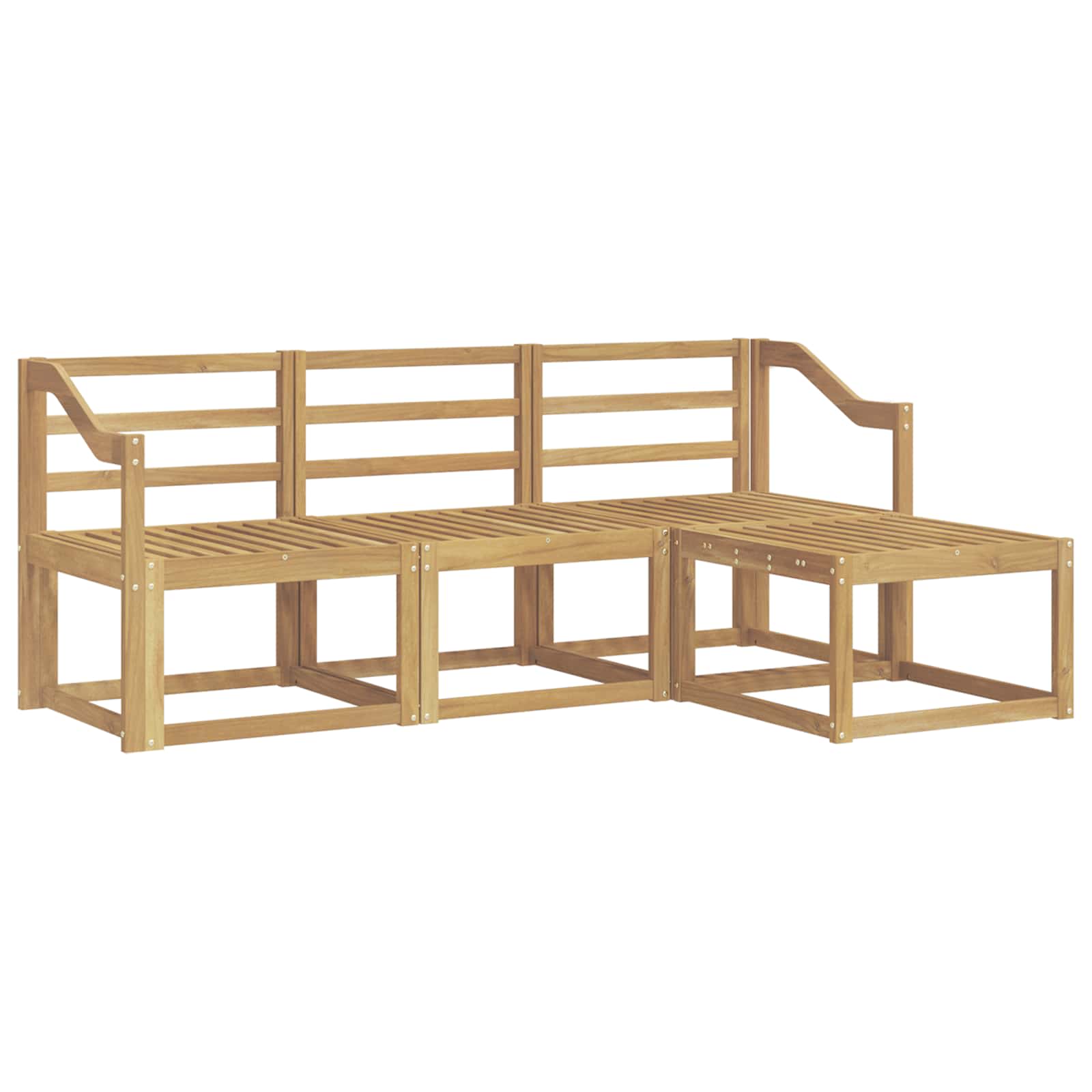 Outdoor-Sofagarnitur 4 pcs Weiß 185,5 x 122,5 x 73 cm