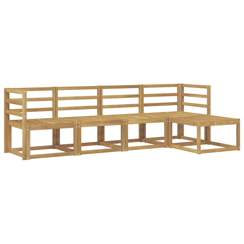 Outdoor-Sofagarnitur 5 pcs Weiß 245 x 122,5 x 73 cm