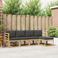 Outdoor-Sofagarnitur mit Kissen 5 pcs Weiß und Anthrazit