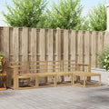 Outdoor-Sofagarnitur 5 pcs Weiß 257 x 122,5 x 73 cm