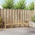 Outdoor-Sofagarnitur 5 pcs Weiß 249 x 122,5 x 73 cm