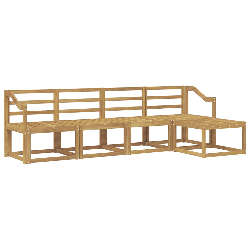 Outdoor-Sofagarnitur 5 pcs Weiß 245 x 122,5 x 73 cm